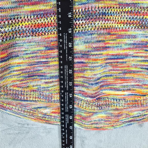 Womens‎ Sweater Large Rainbow Colorful Crochet Boho Cozy Comfy Pullover Artsy - Picture 5 of 7
